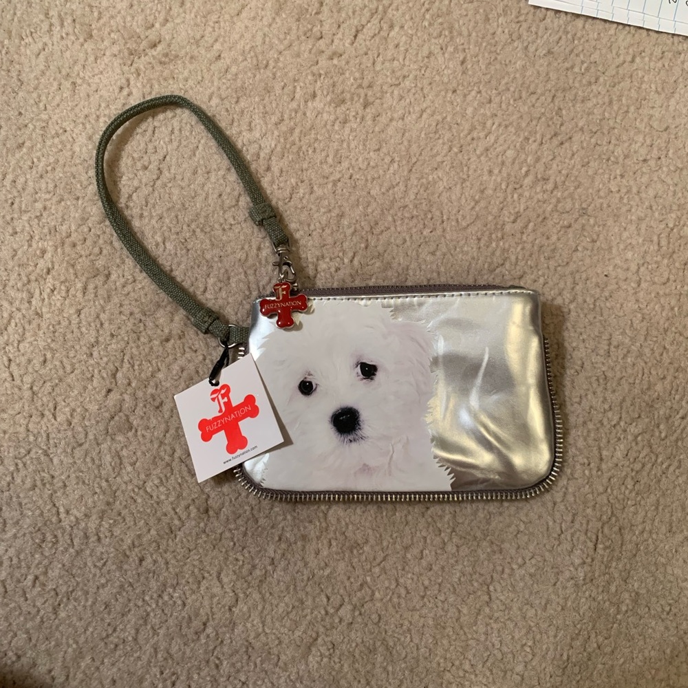 Fuzzy Nation bischon wristlet